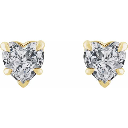 Heart Shaped Lab Diamond Earrings