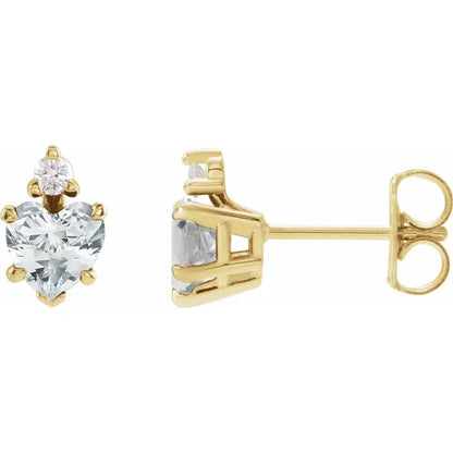 Two Stone Lab-Grown Diamond Stud Earrings