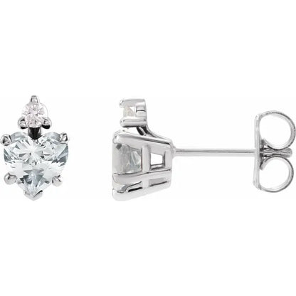 Two Stone Lab-Grown Diamond Stud Earrings