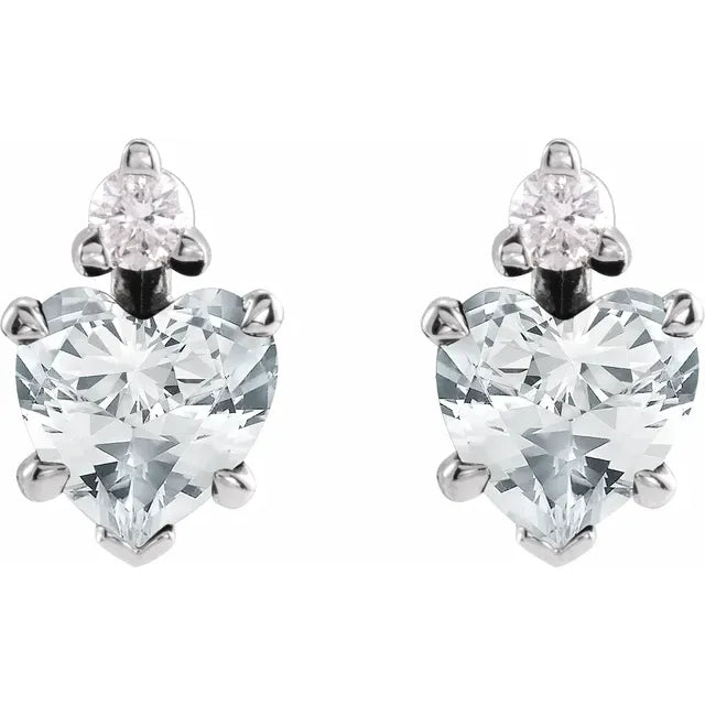 Two Stone Lab-Grown Diamond Stud Earrings