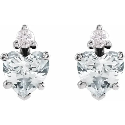 Two Stone Lab-Grown Diamond Stud Earrings