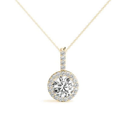 Halo Pendant Necklace - 0.35ct.tw.