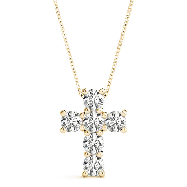 Lab-Grown Diamond Cross Necklace