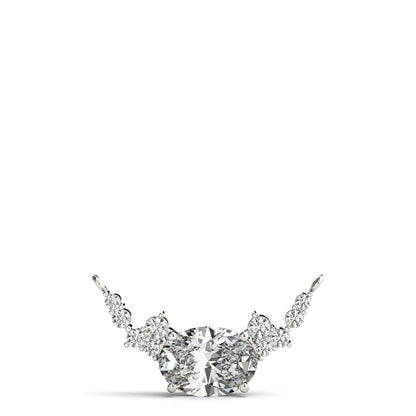 Oval Diamond Pendant Necklace Lab-Grown Diamond Karat Designs