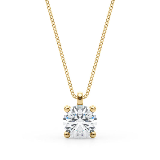 1 ctw Round Lab-Grown Diamond Single Bail Solitaire Necklace