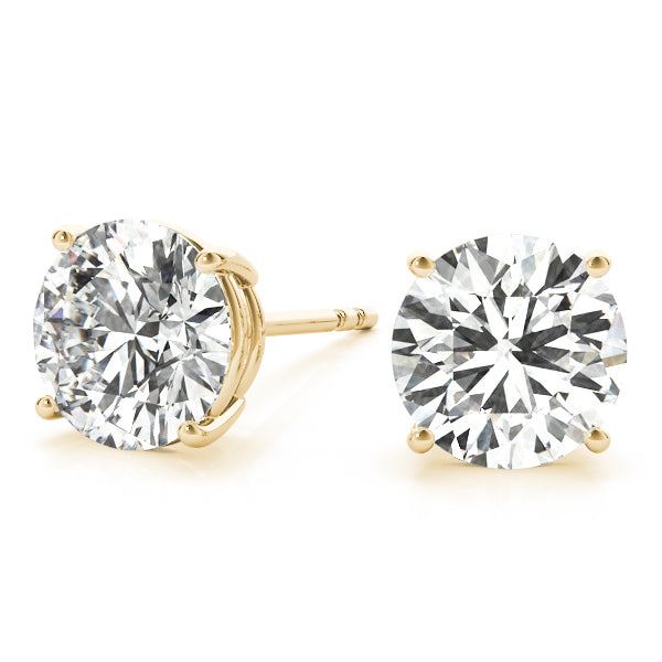 Round Lab-Grown Diamond Stud Earrings