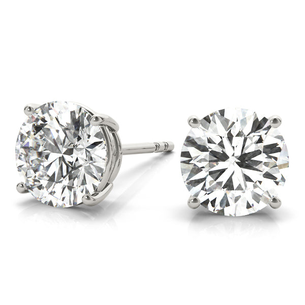 Round Lab-Grown Diamond Stud Earrings