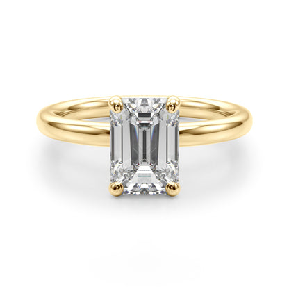 Emerald Cut Solitaire Engagement Ring 14k Yellow Gold Lab-Grown Diamond Karat Designs