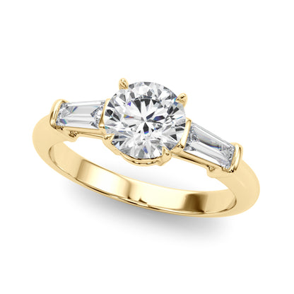 Tapered Baguette Three Stone Lab Diamond Wedding Ring