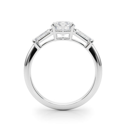 Tapered Baguette Three Stone Lab Diamond Wedding Ring