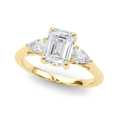 Three Stone Lab-Grown Diamond Engagement Ring