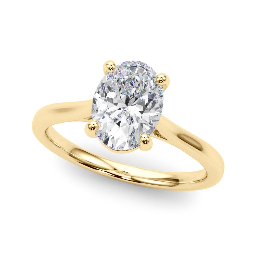 Oval Diamond Solitaire Engagement Ring