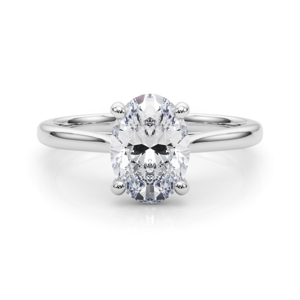 Oval Diamond Solitaire Engagement Ring