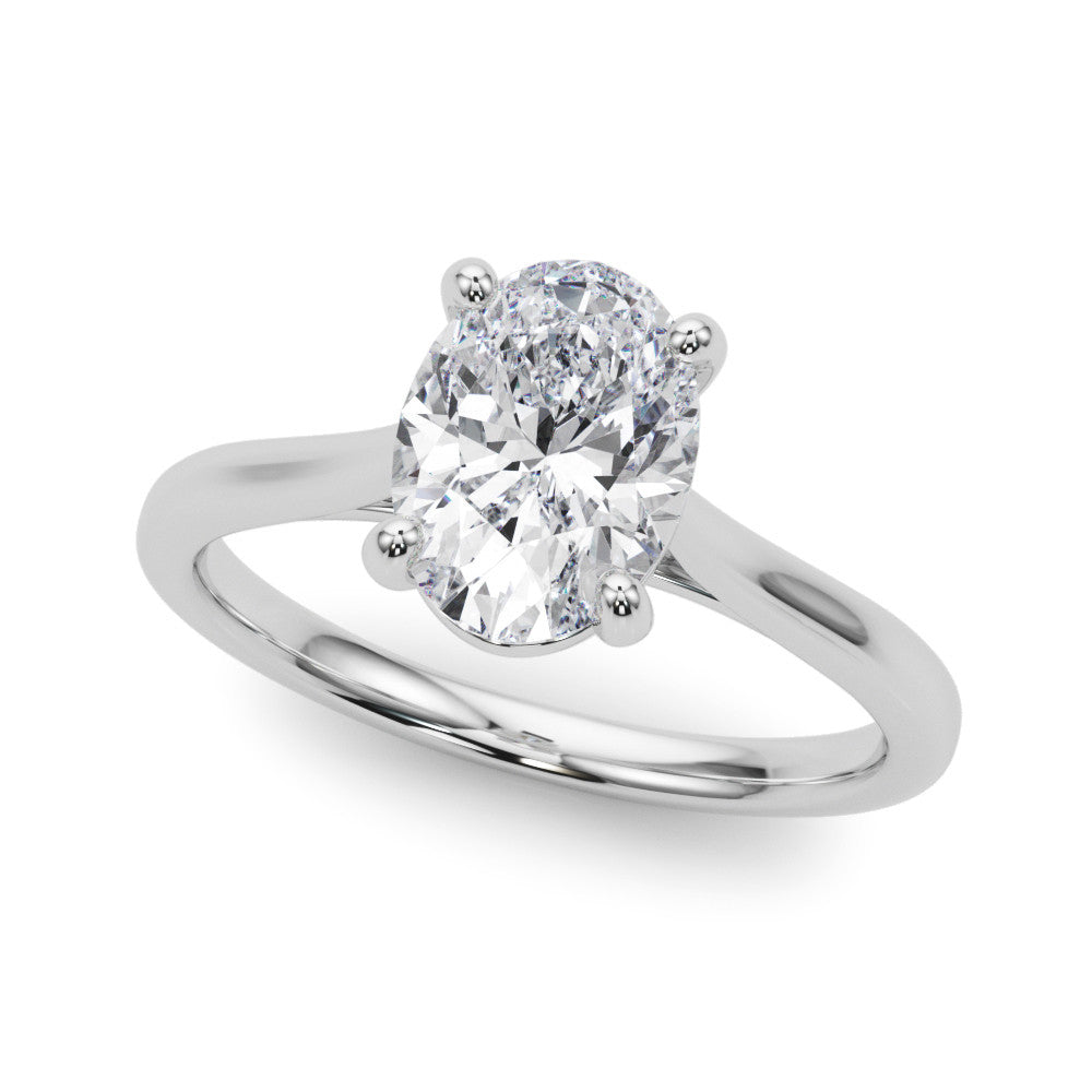 Oval Diamond Solitaire Engagement Ring