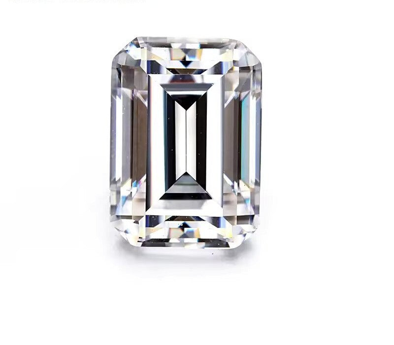 Emerald Step Cut Loose Moissanite