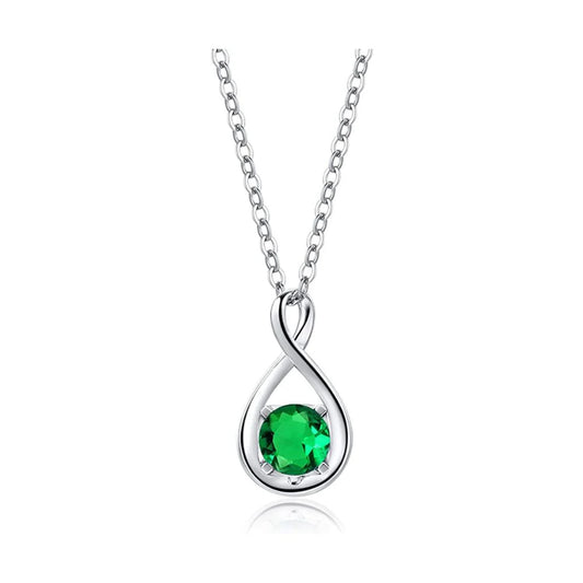 May Birthstone Simulated Emerald Pendant