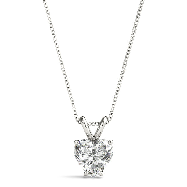 Heart Shaped Diamond Pendant Necklace