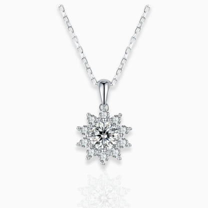 Round Moissanite Flower Pendant Moissanite Karat Designs