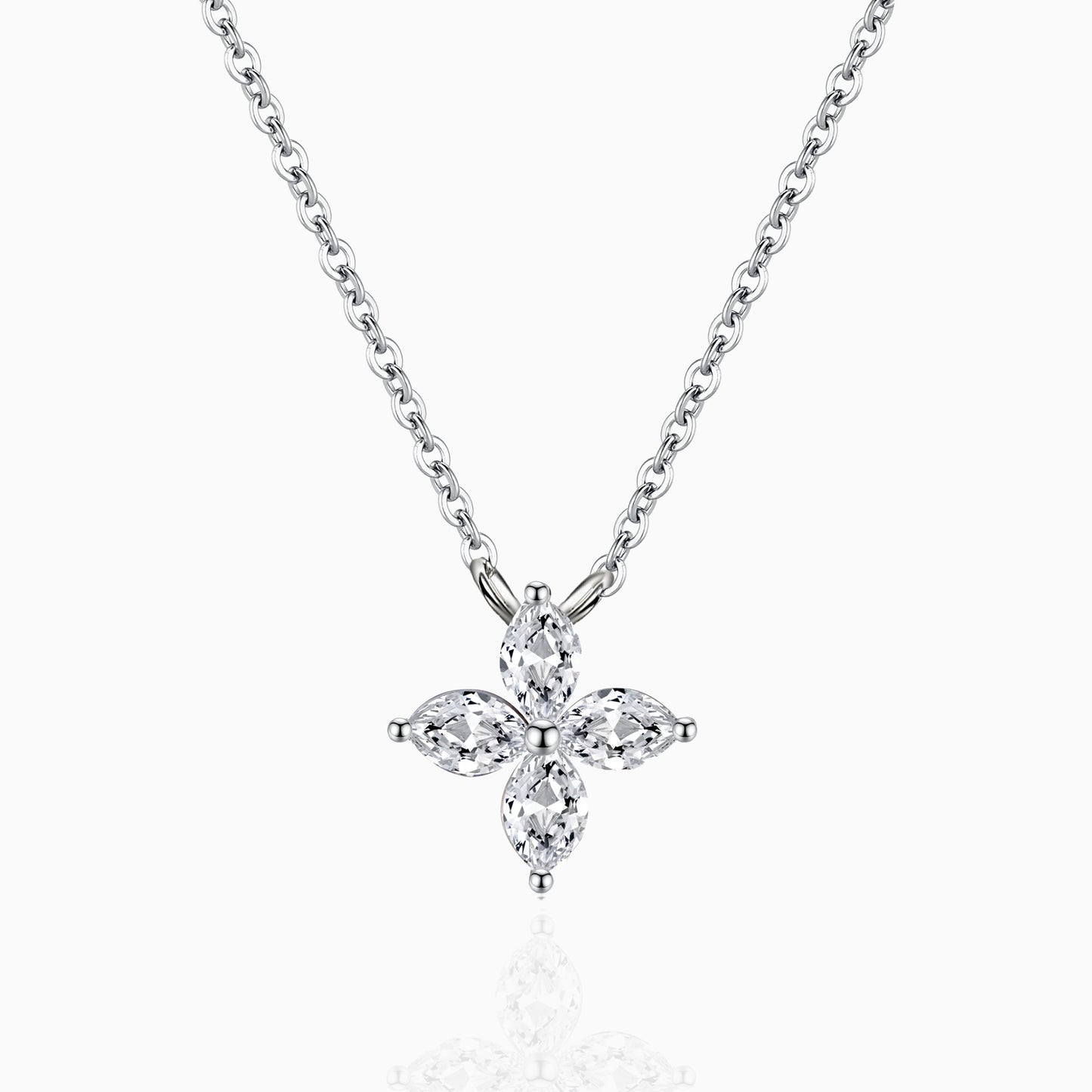 Marquise Moissanite Floral Pendant Moissanite Karat Designs