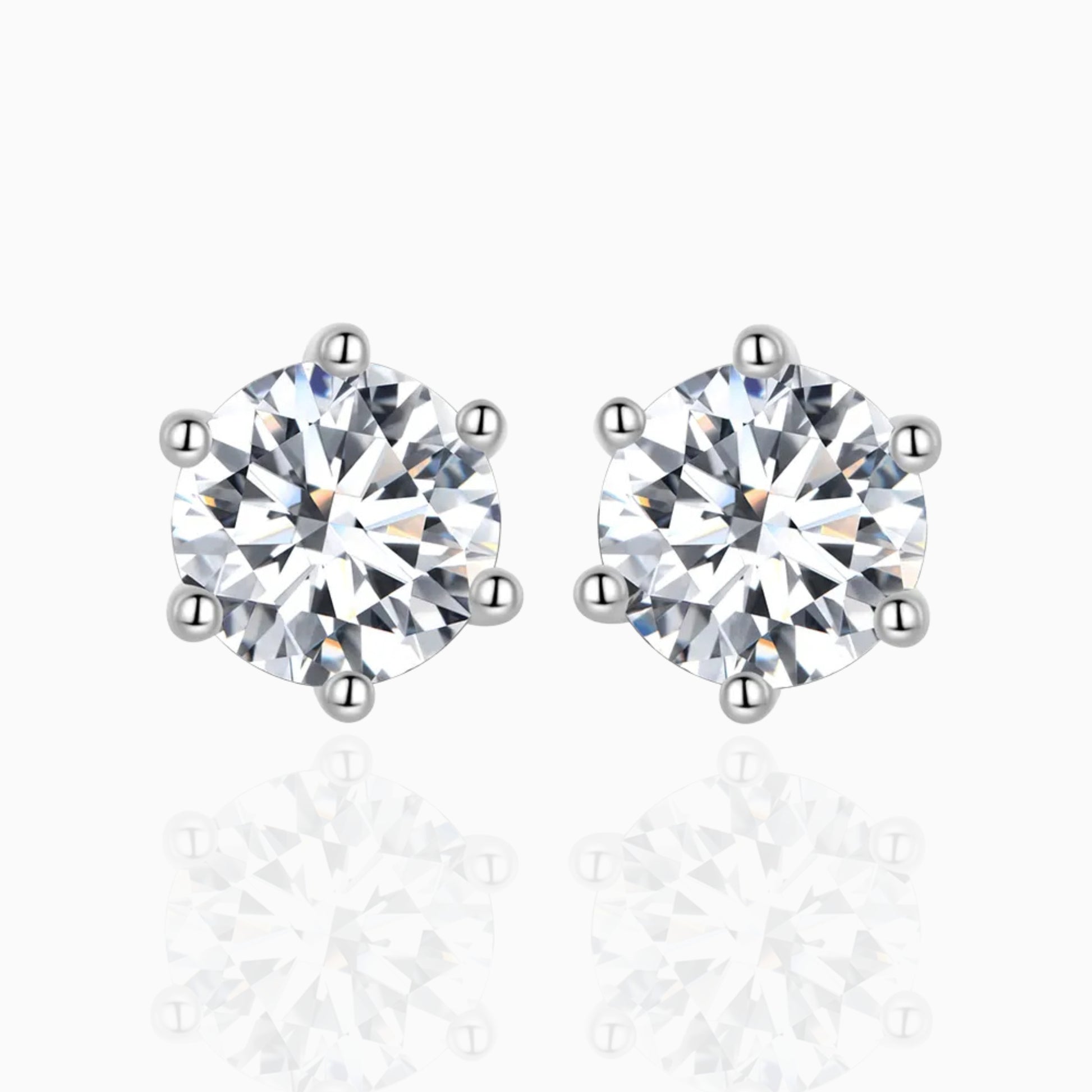 Solitaire Moissanite Stud Earrings Moissanite Karat Designs