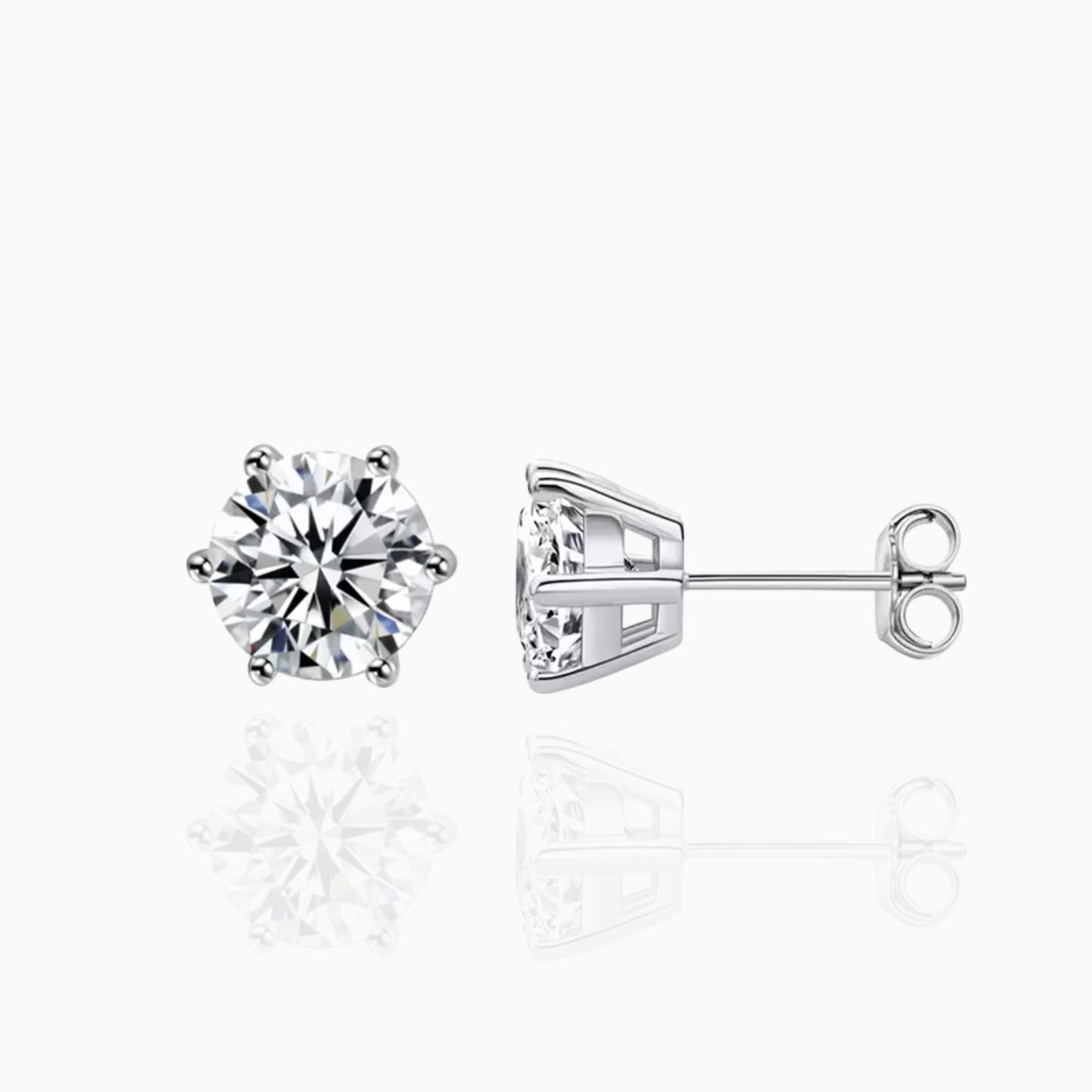 Solitaire Moissanite Stud Earrings Moissanite Karat Designs