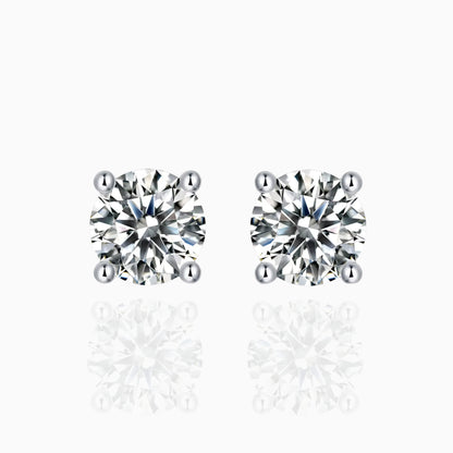 Classic Round Moissanite Stud Earrings Moissanite Karat Designs