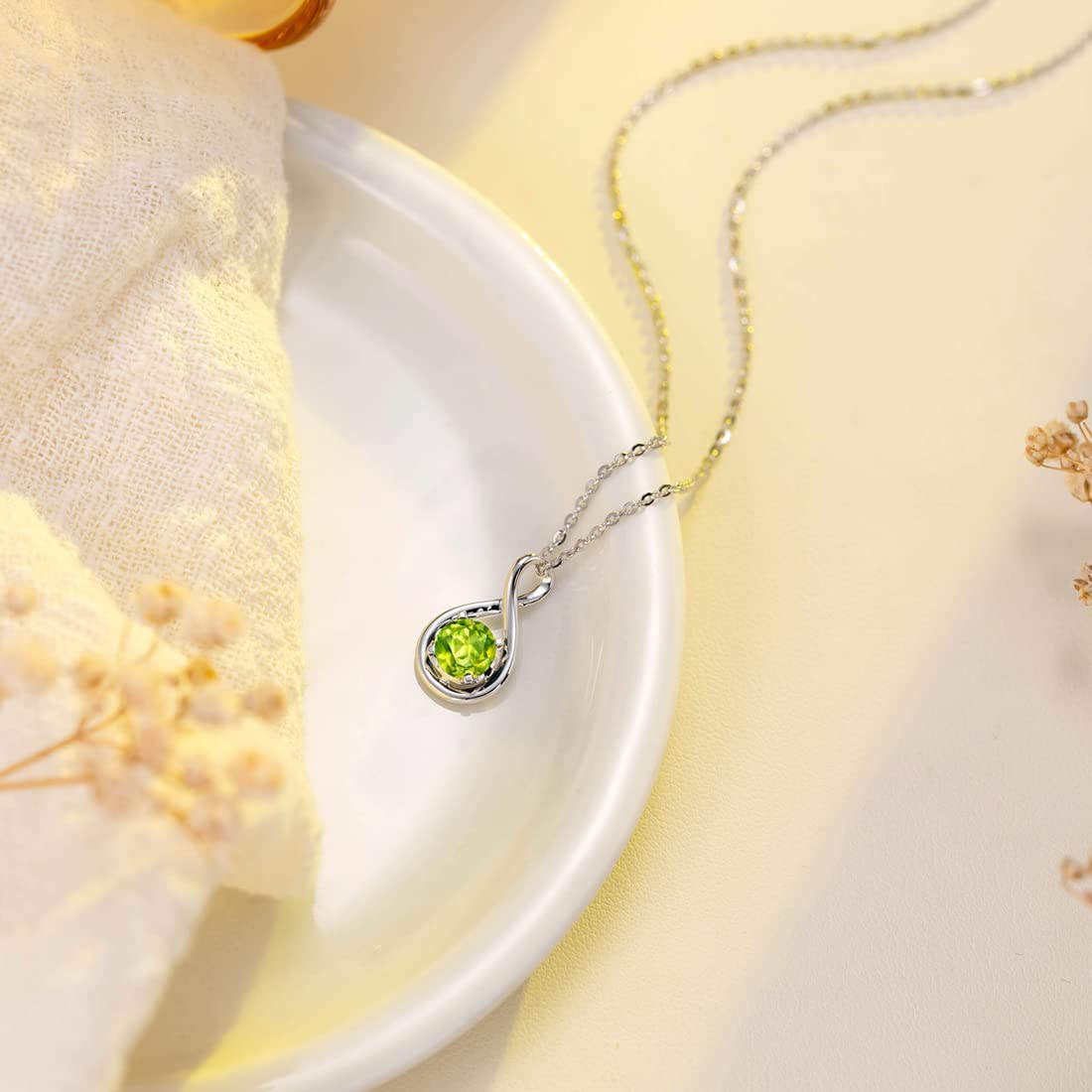 August Birthstone Peridot Pendant