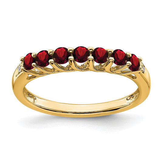 Garnet 7-Stone Ring