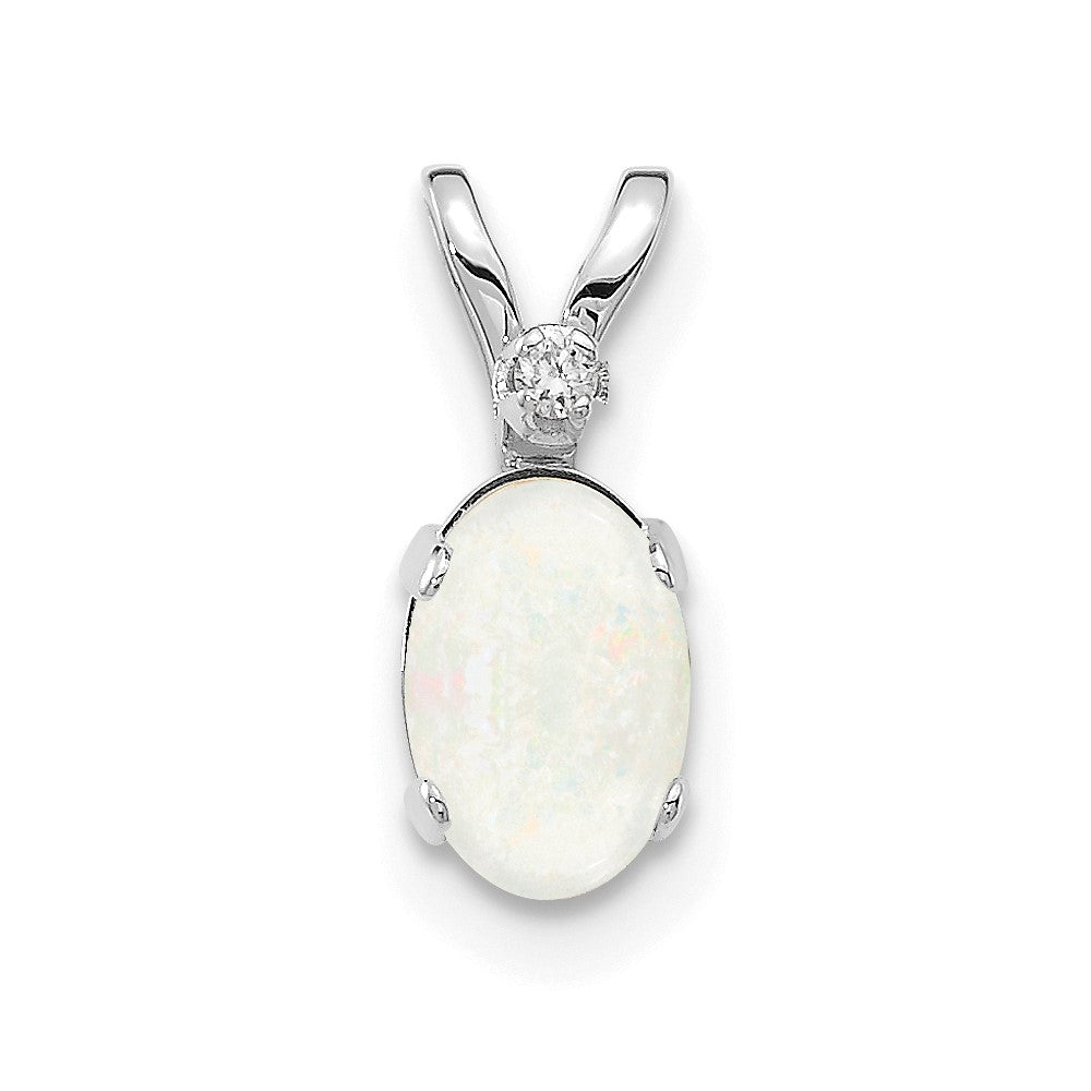 Opal Solitaire Pendant Necklace