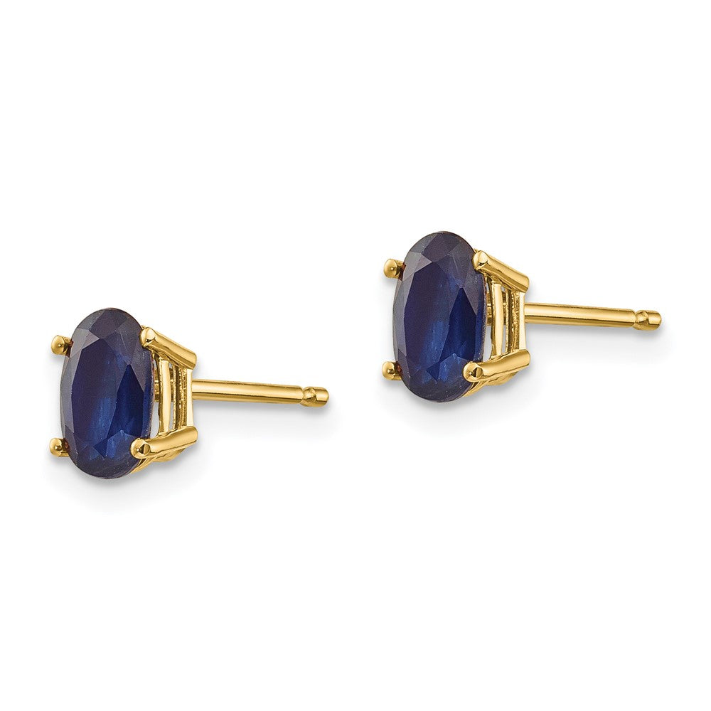 14K Gold Sapphire Stud Earrings