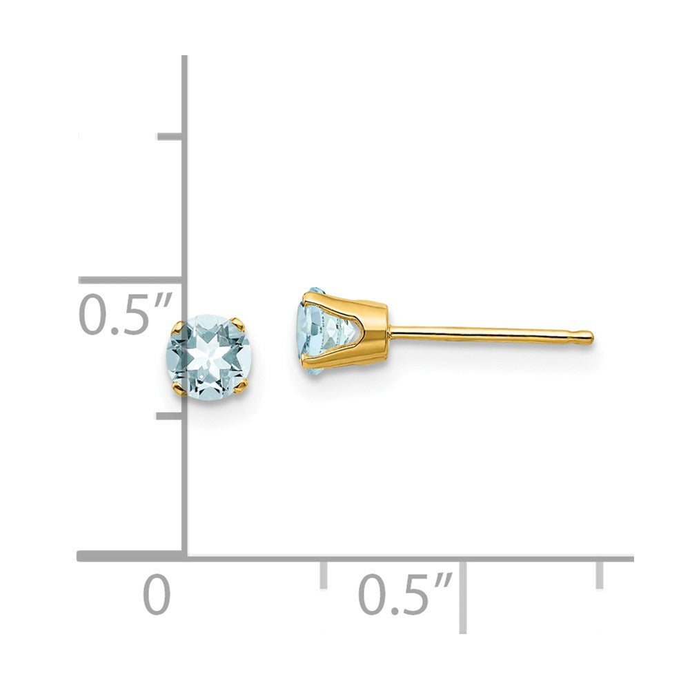 Aquamarine Stud Earrings Birthstone Karat Designs