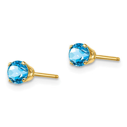 Blue Topaz Stud Earrings