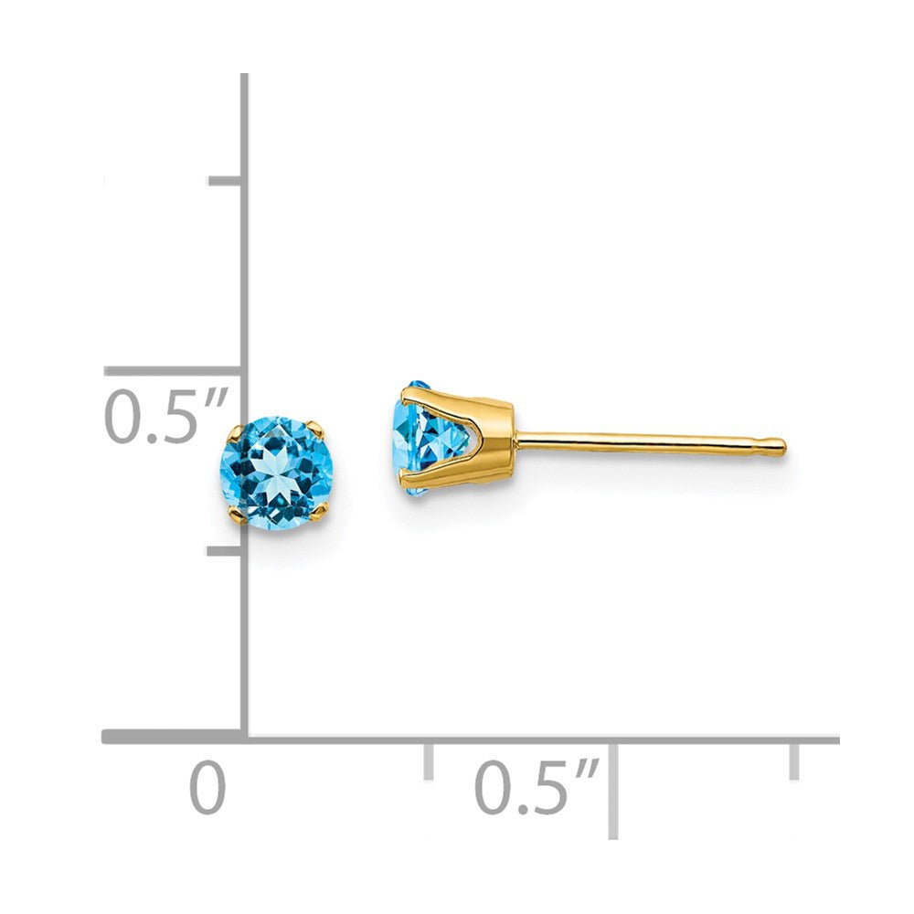 Blue Topaz Stud Earrings