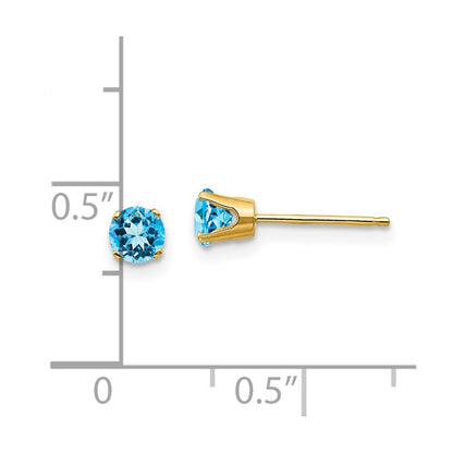 Blue Topaz Stud Earrings Birthstone Karat Designs