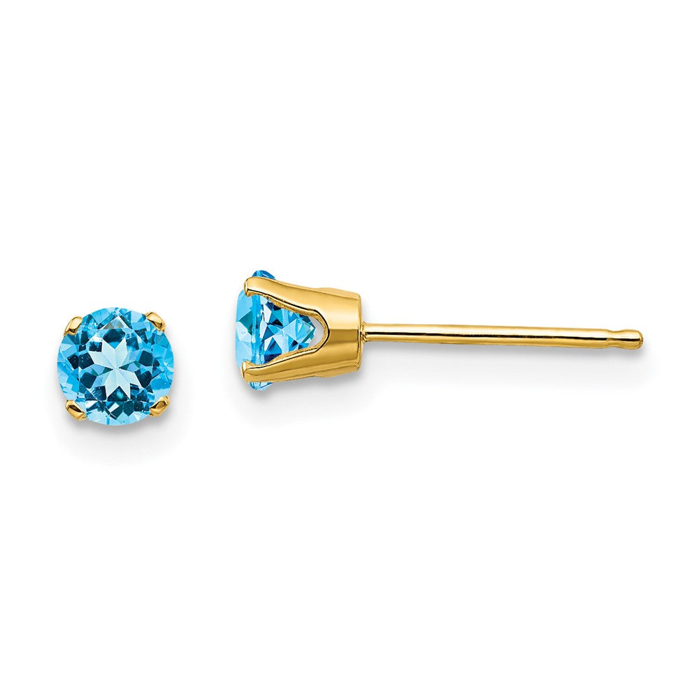 Blue Topaz Stud Earrings