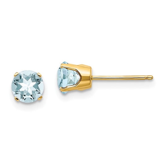 Natural Aquamarine Stud Earrings