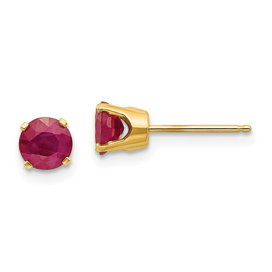 Natural Ruby Stud Earrings