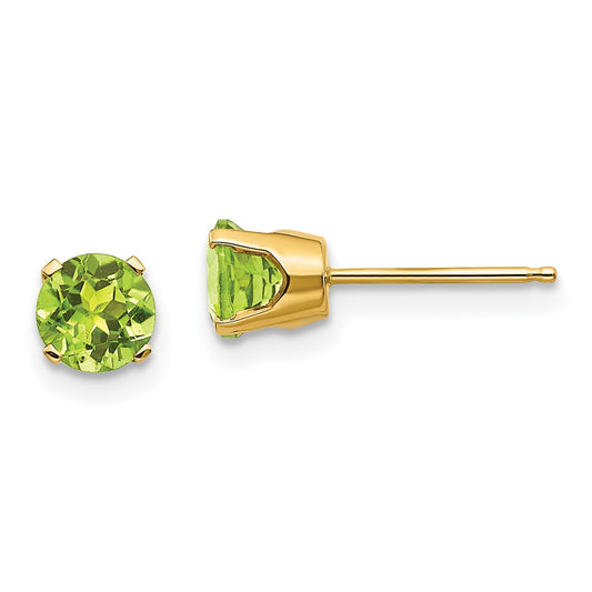 Natural Peridot Stud Earrings