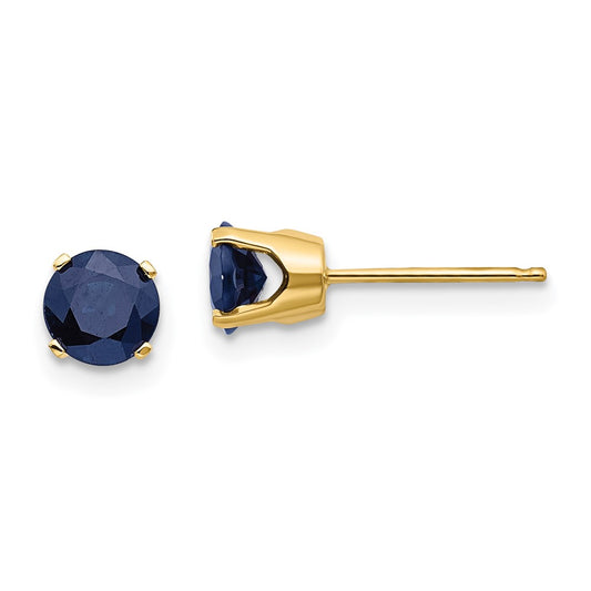 Natural Blue Sapphire Stud Earrings