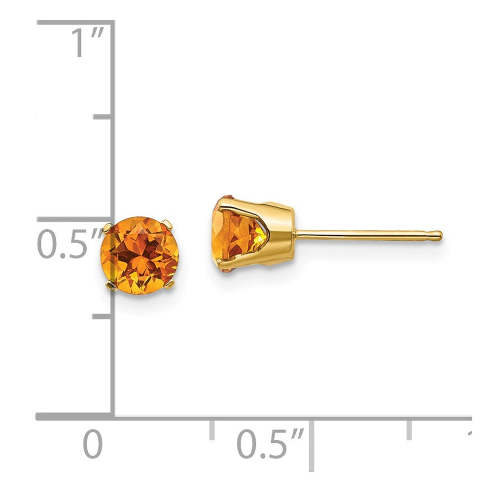 Natural Citrine Stud Earrings Birthstone Karat Designs