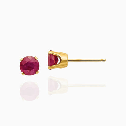 Ruby 4mm Stud Earrings