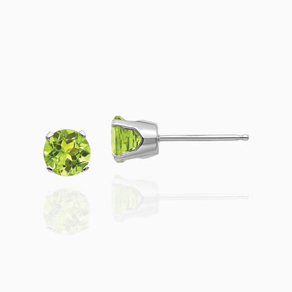 Peridot 4mm Stud Earrings