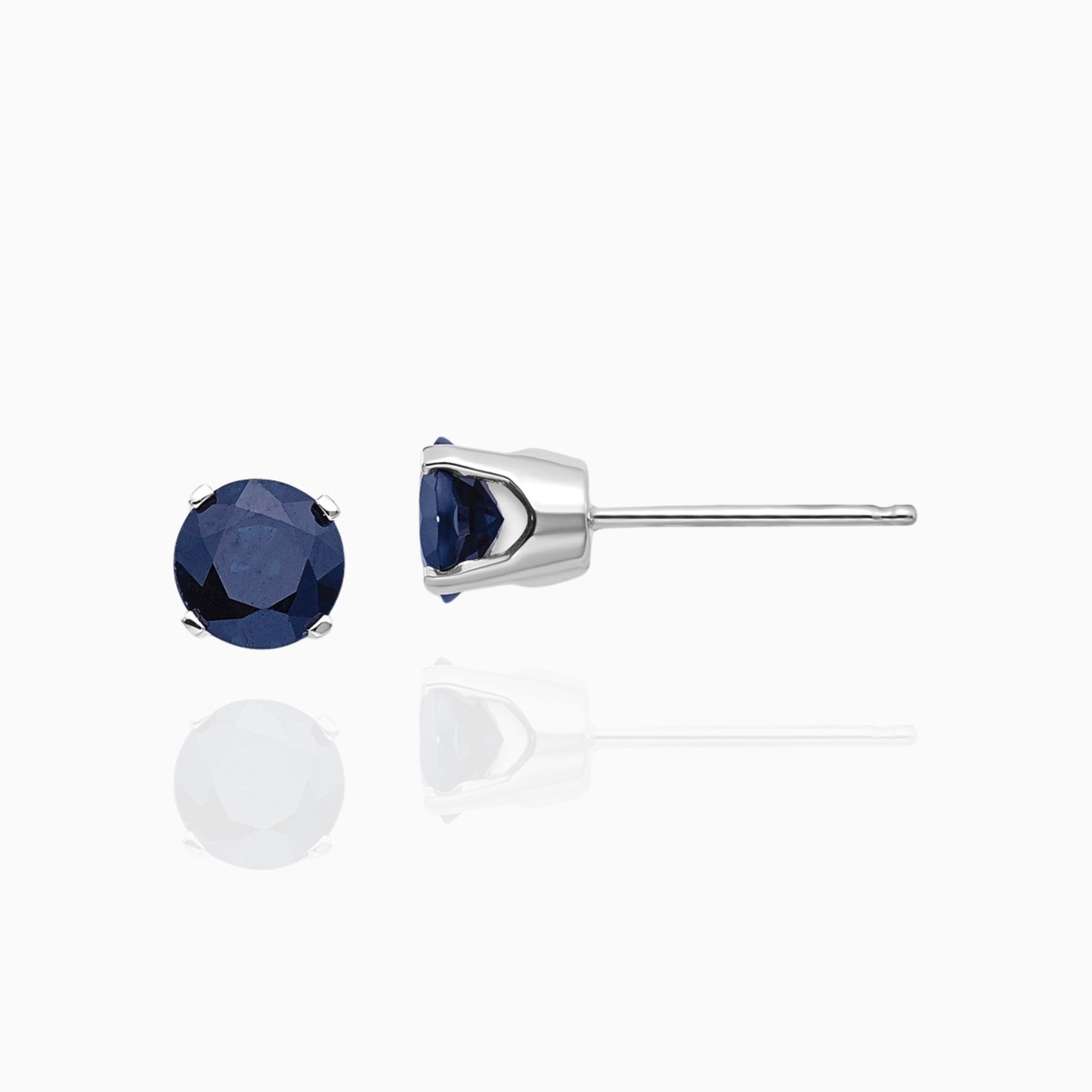 Blue Sapphire 4mm Stud Earrings