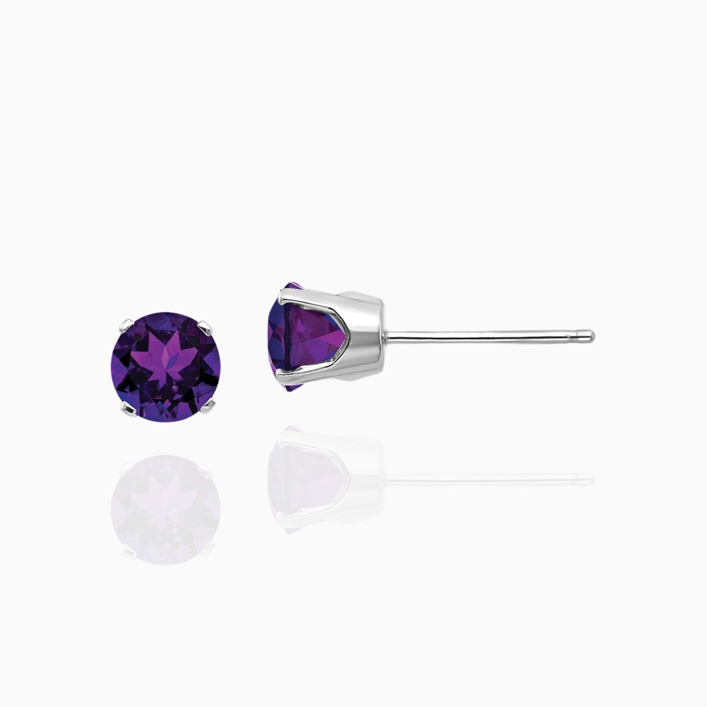 Amethyst 4mm Stud Earrings