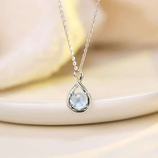 June Birthstone Simulated Moonstone Pendant