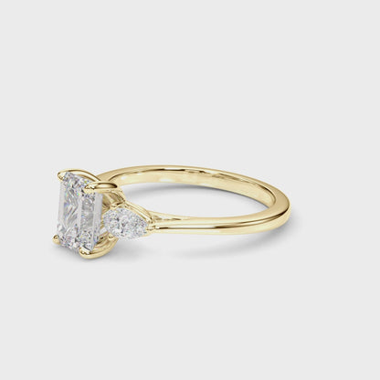 Three Stone Lab-Grown Diamond Engagement Ring